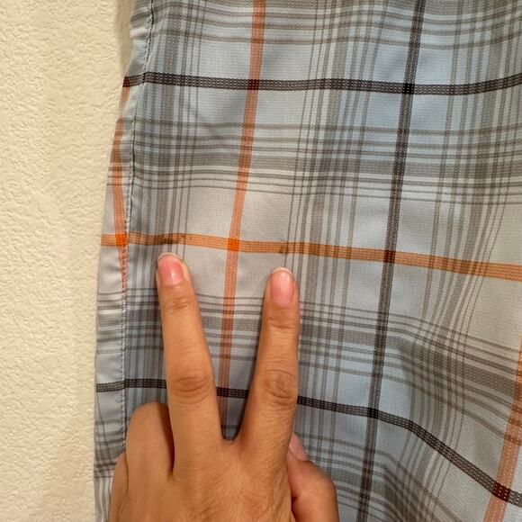 Nike Men's Blue Plaid Golf Shorts Size 42 Dri-Fit Performance Polyester Outdoor - Picture 6 of 6